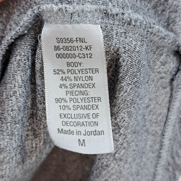 C9 Champion Top M Semi Fitted 1/4 Zip Long Sleeve Pullover Activewear Gray Black - Picture 9 of 9